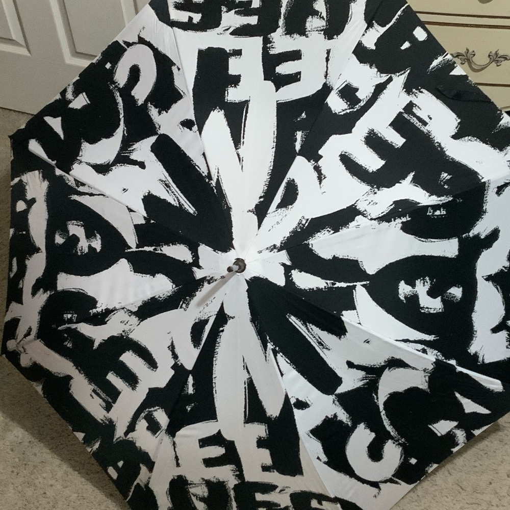 Alexander McQueen Monochrome Graphic Umbrella